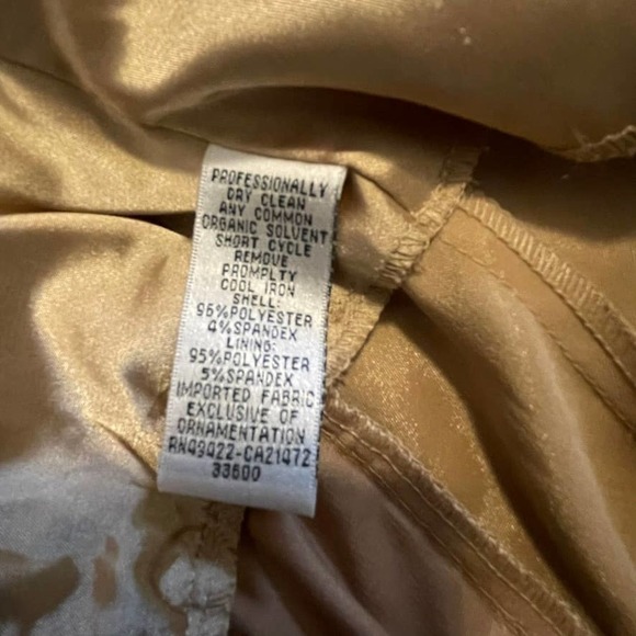 Vintage Gunne Sax Jessica McClintock Gold 90s Prom Mermaid Dress Size 5 - Picture 7 of 8